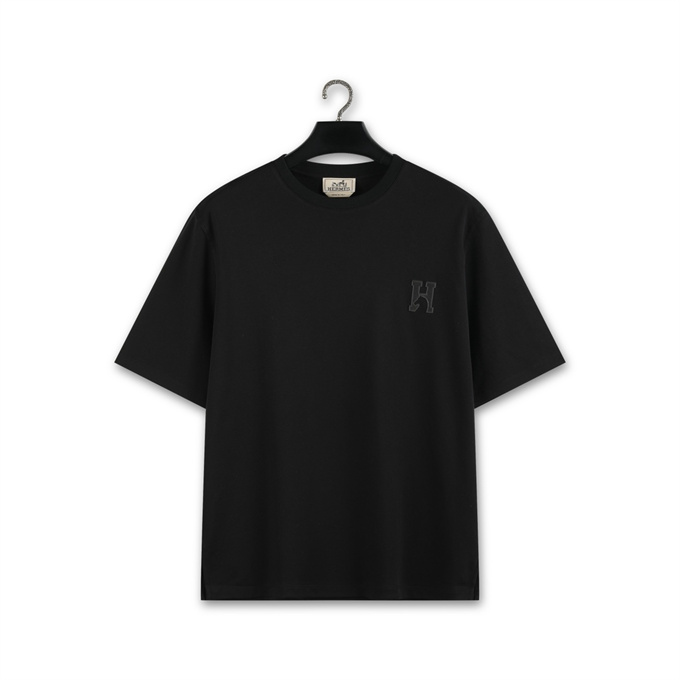 hermes "h'cheval" leather patch t-shirt